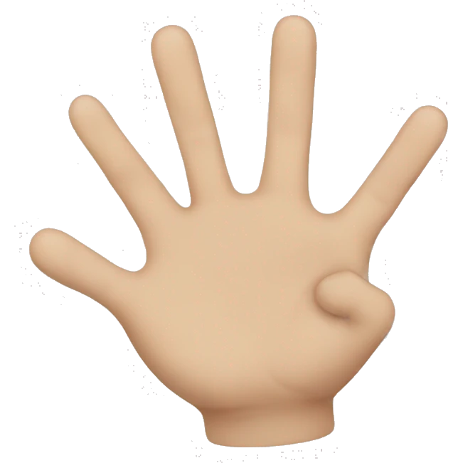White 2 fingers  emoji