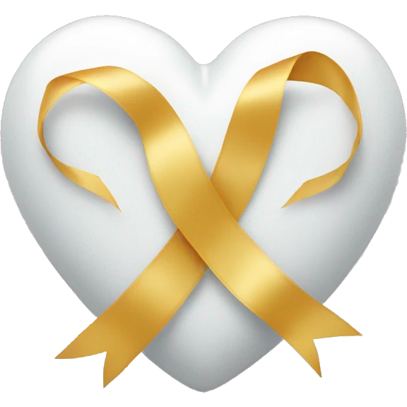 White heart with a ribbon emoji