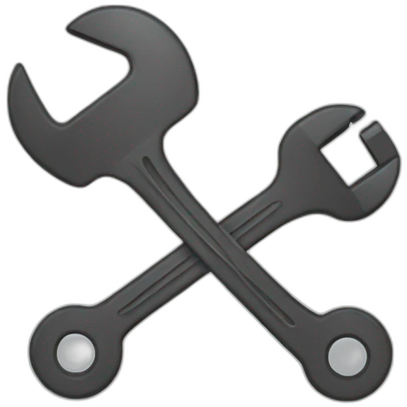 wrench with time going around it emoji