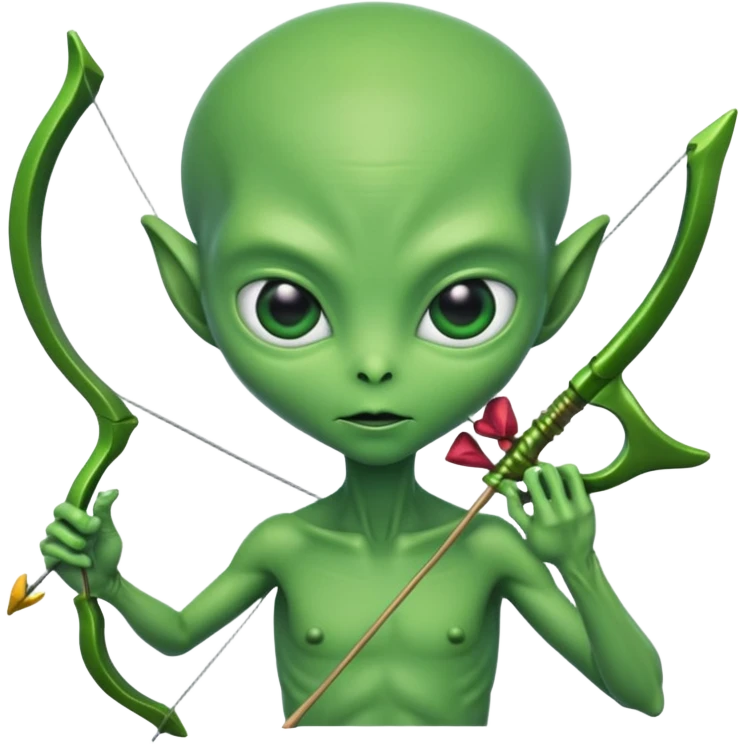 alien hold bow emoji