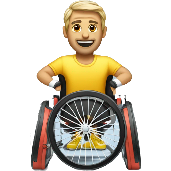 emoji que sea de un discapacitado en silla de rueda en el tenis emoji