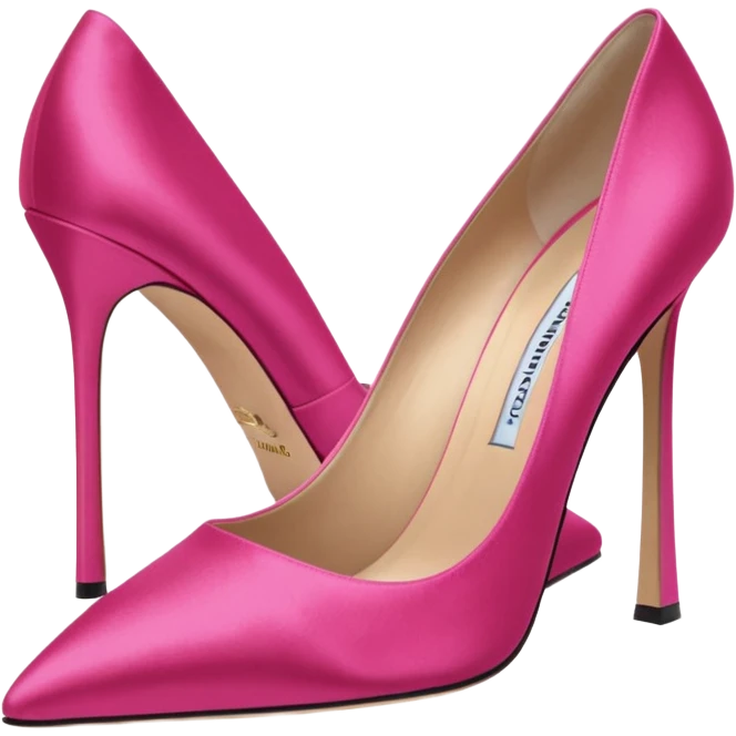 manolo blahink 90's satin pump emoji