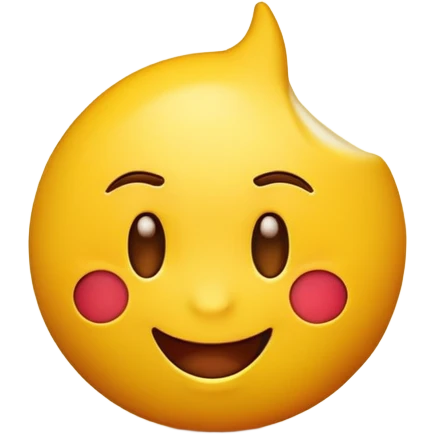 Yellow emoji biting its lip and looking to the side mischievously emoji