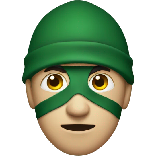 Thief in green  emoji
