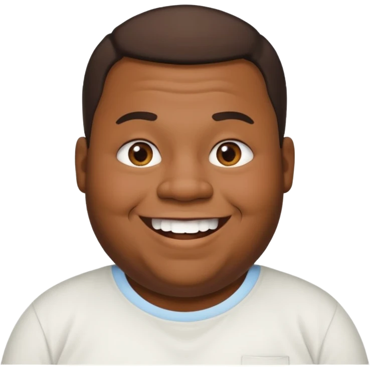 Fat black man missing half of front tooth emoji