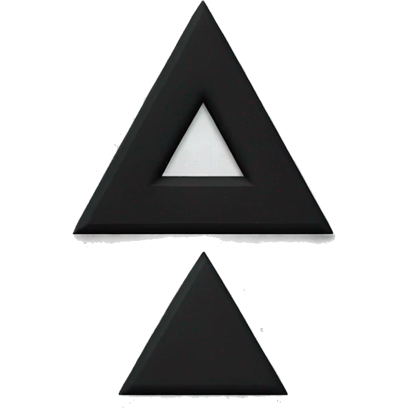 Black building shaped like a triangle  emoji