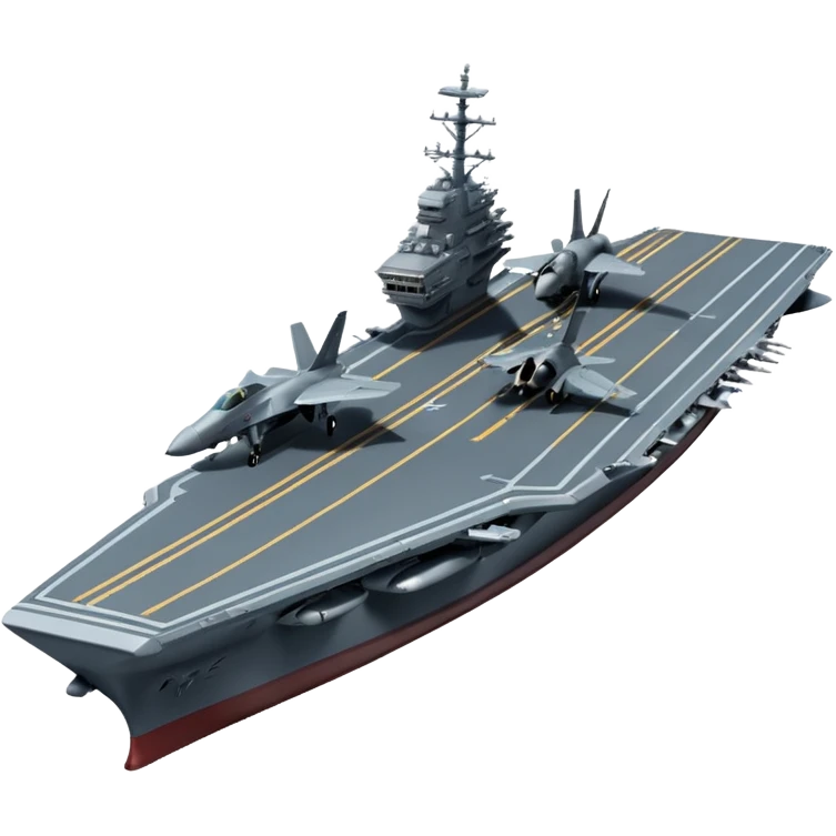 an aircraft carrier with fighter jets emoji