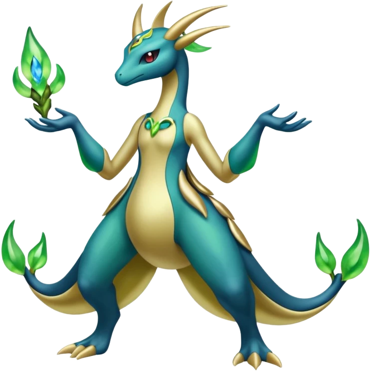 Cresselia-Amaura-Zygarde-Electrike-Fakémon-fusion, full body emoji