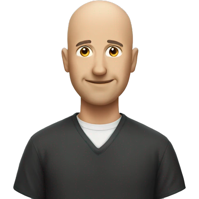 crazy bald head  emoji
