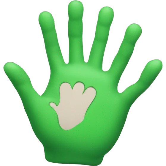 green hand emoji