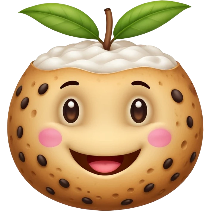 a tapioca mascot emoji