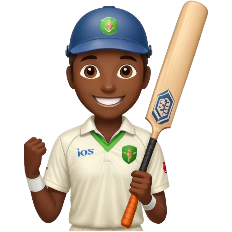 cricket player celebrating emoji
