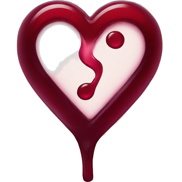 🤍 heart wine red  emoji