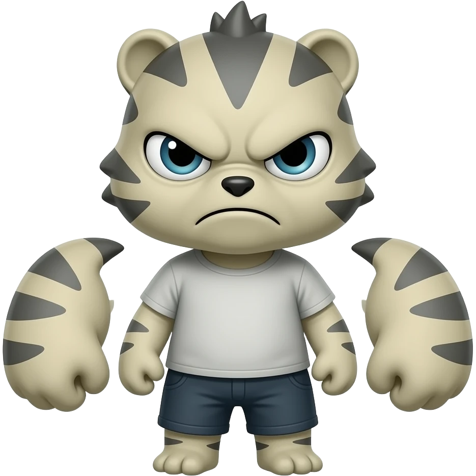 Angry te-ka, emoji style, vibrant colors emoji