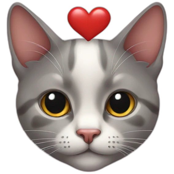 Cat heart emoji