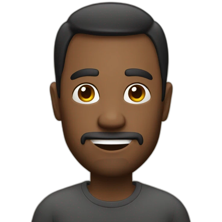 Man, dashboard behind emoji
