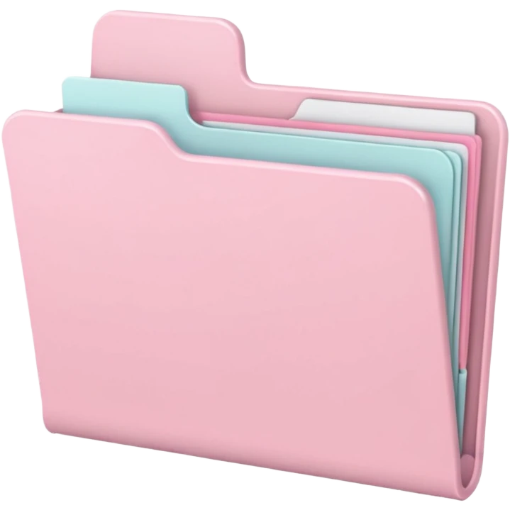 pastel pink folder aesthetic emoji