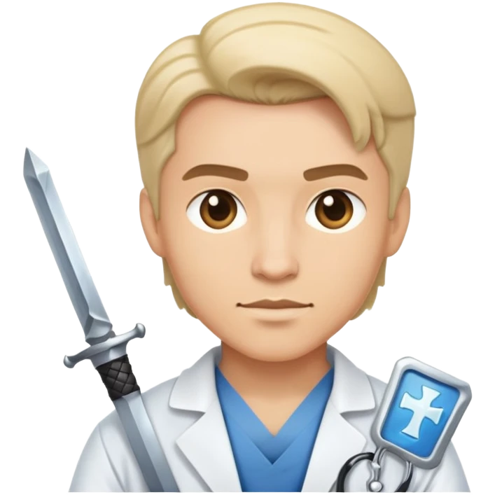 Doc with sword ￼ emoji