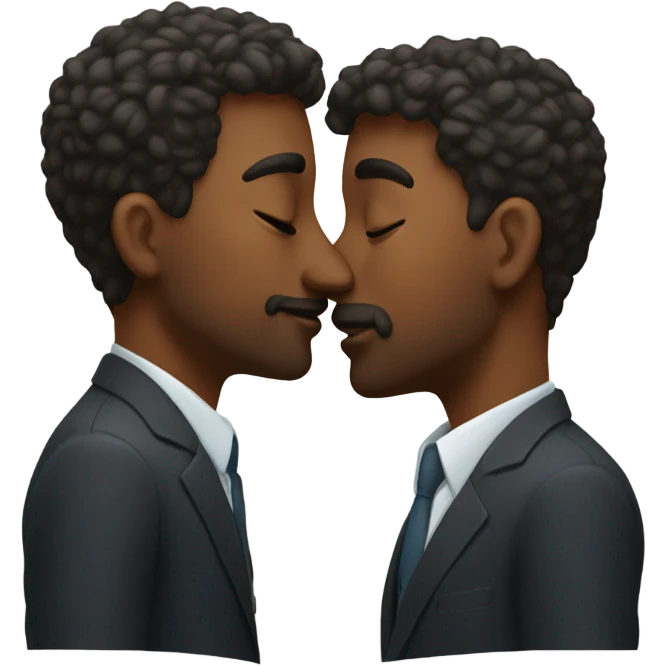Guys kissing emoji