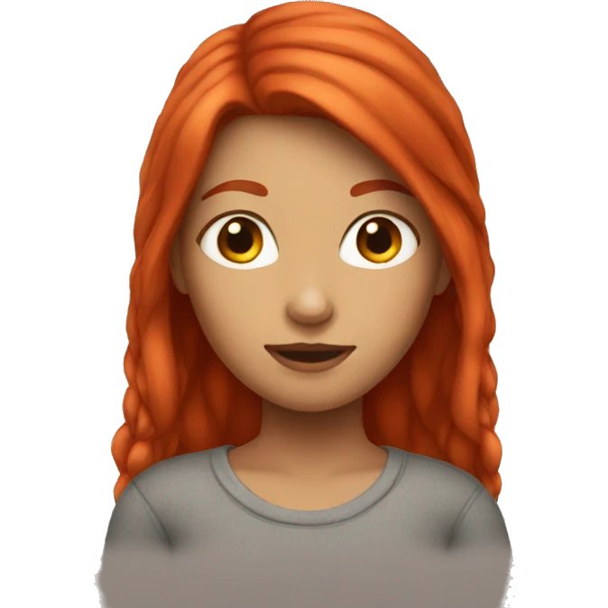 The girl with the red hair emoji