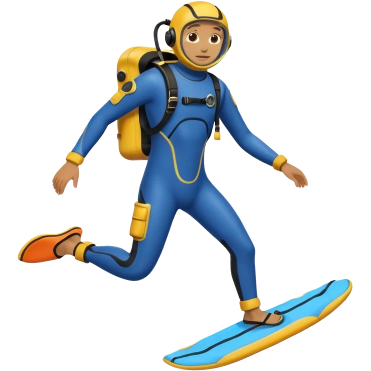 water Diving suit shoe emoji
