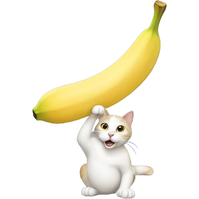 cat with banna  emoji