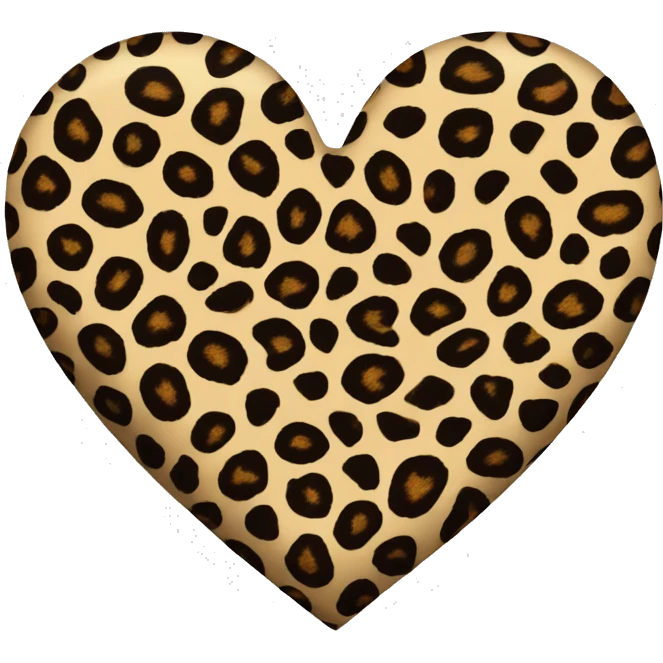 Leopard print heart emoji