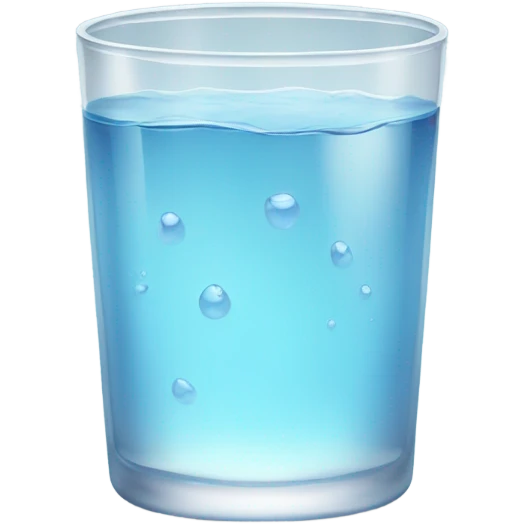 Glass of water emoji