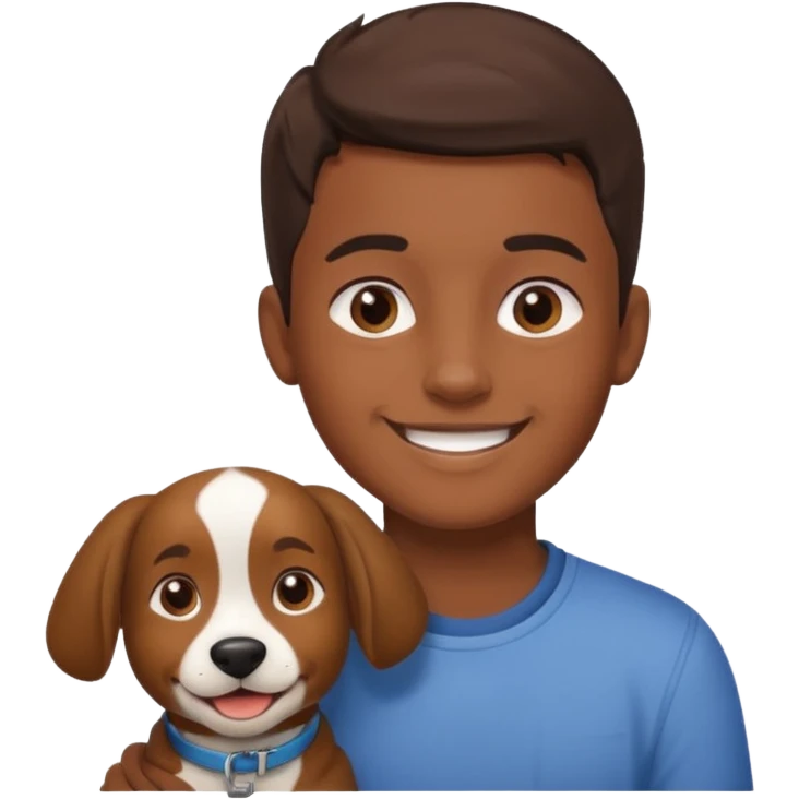 boy with dog emoji