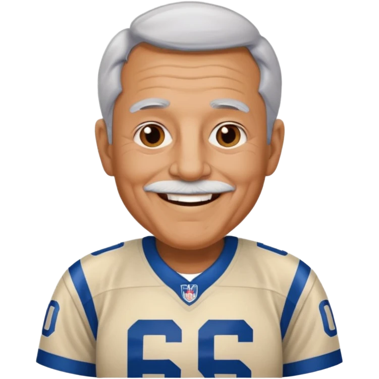 A grandpa playing football in Indianapolis Colts jersey emoji