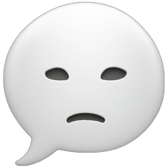 a white speech bubble without a face emoji