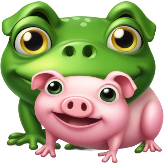 Frog and pig emoji