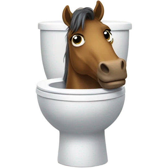 horse in toilet emoji