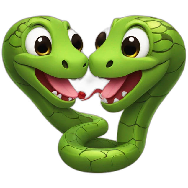 Snakes in love emoji