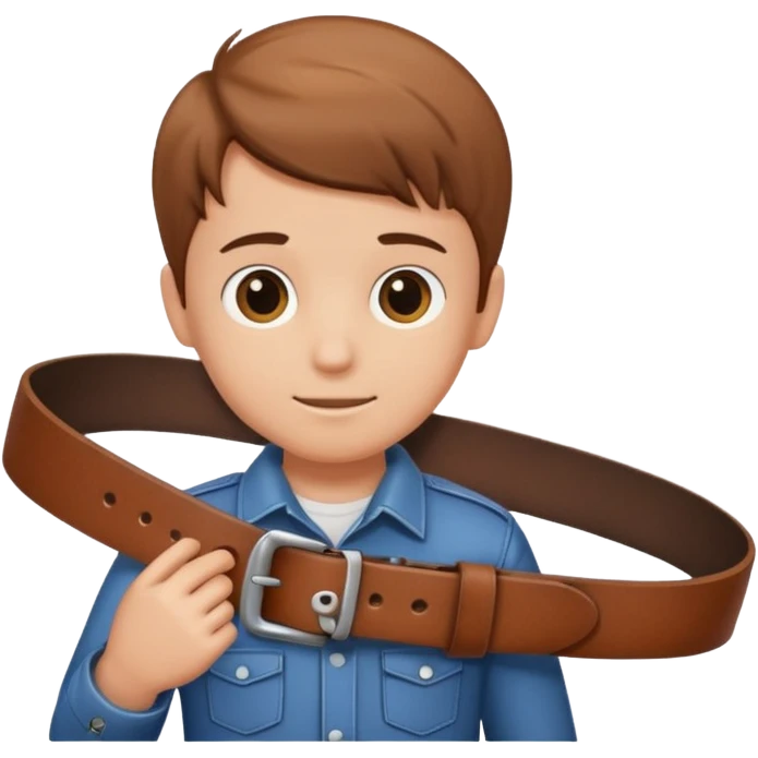 Belt in a boy hand emoji