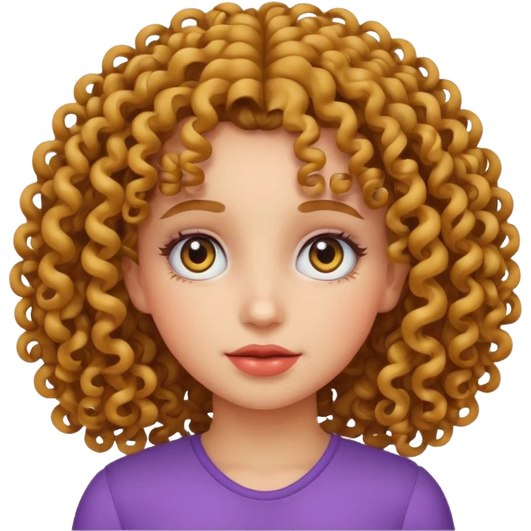 Emoji girl curly hair  emoji