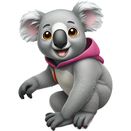 Koala snowboarding  emoji