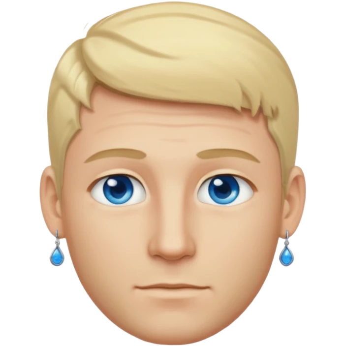 blond earringed with no beard man emoji