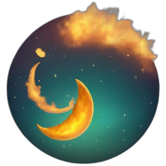 lune en feu emoji