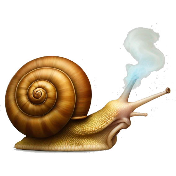 Snail smoking a cigar emoji