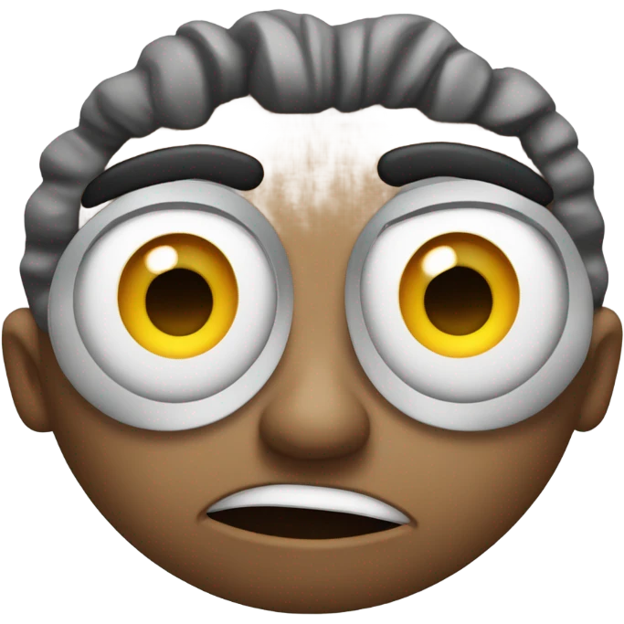 Emoji pulling eyelids down in distress emoji