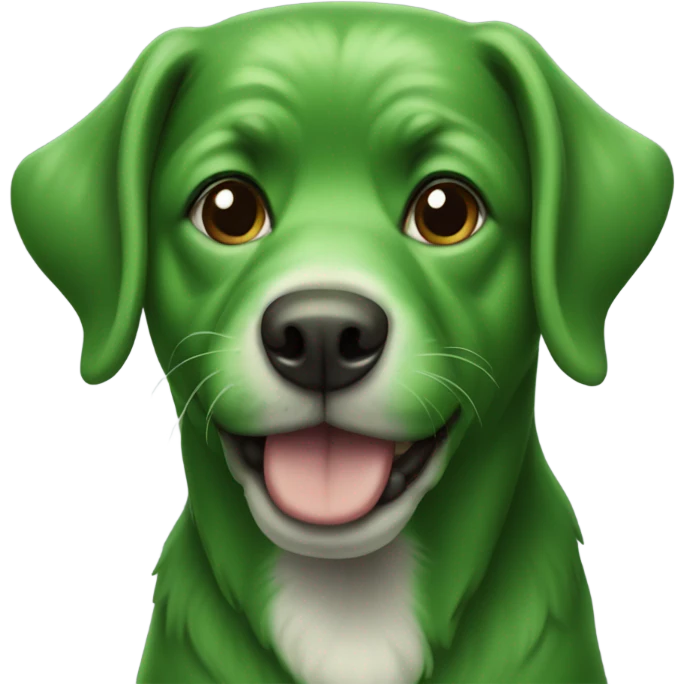 Dog that is green emoji