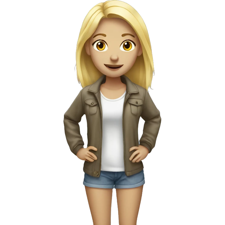 blonde girl standing emoji