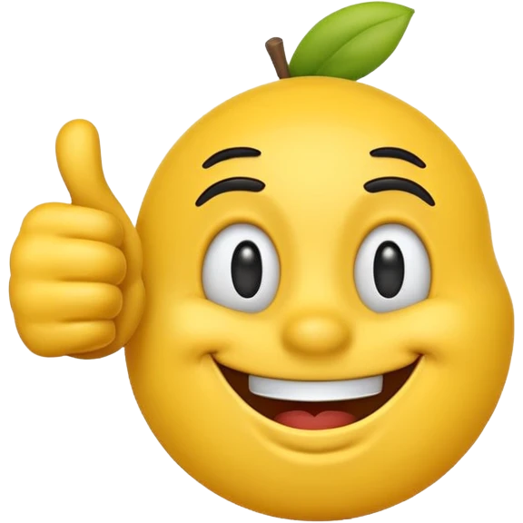 Goofy emoji with thumbs up  emoji