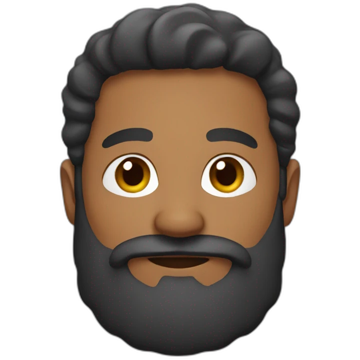 Brown man with beard emoji