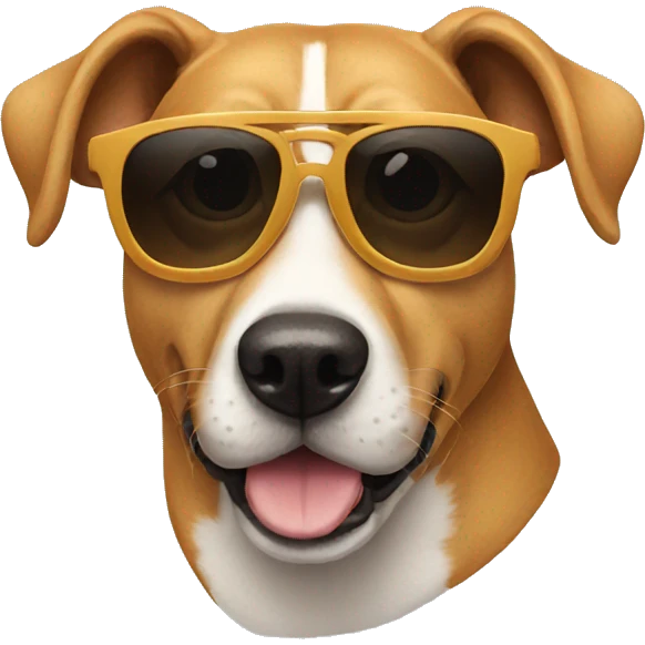 Dog wearing sunglasses  emoji