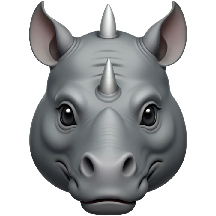 cinematic-noble--rhinoceros-portrait-emoji,slate-grey-hide--poised-and-regal,-with-a-massive,-powerful-build-and-a-thick, -deep-set-soulful-piercing-eyes,-simplified-yet-sharp-and-sophisticated-features,-highly-detailed,-large-black-eyes, zoomed out showing shoulders, large white horn  emoji