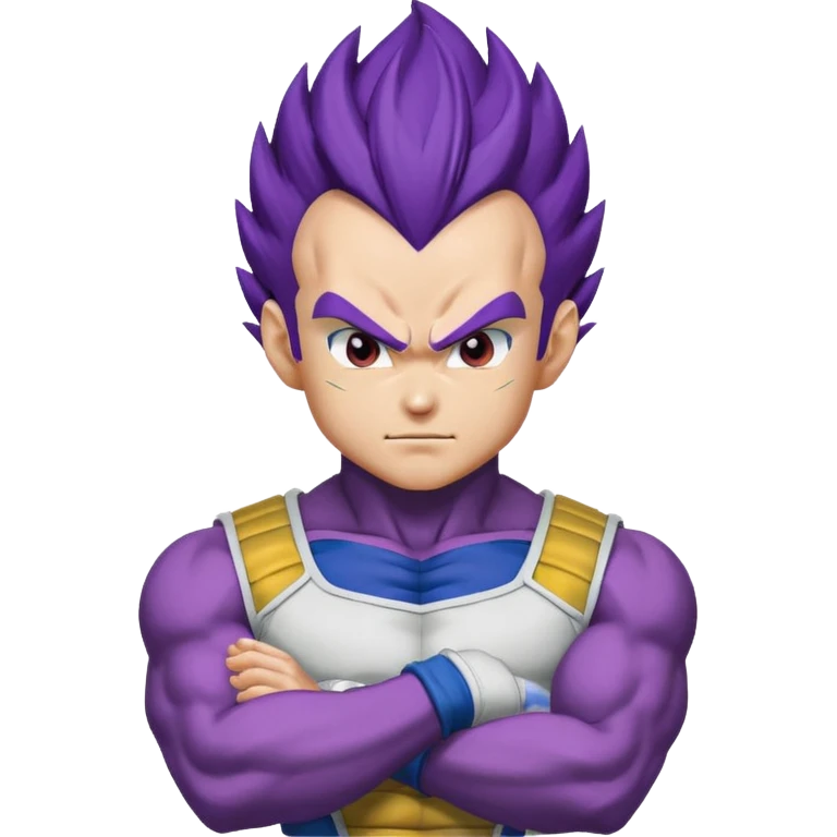 Vegeta ultra ego with purple hair emoji