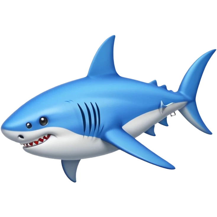 Tiburón con tenis Azules   emoji