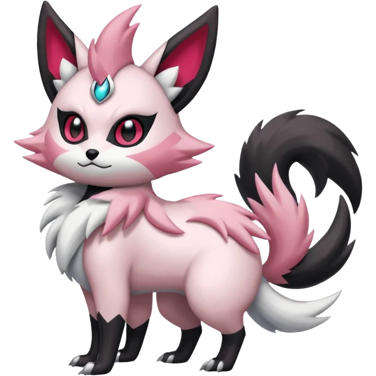 Absol-Zorua-Meloetta-Furret-Zangoose-fusion-animal-Fakémon-hybrid-creature  emoji
